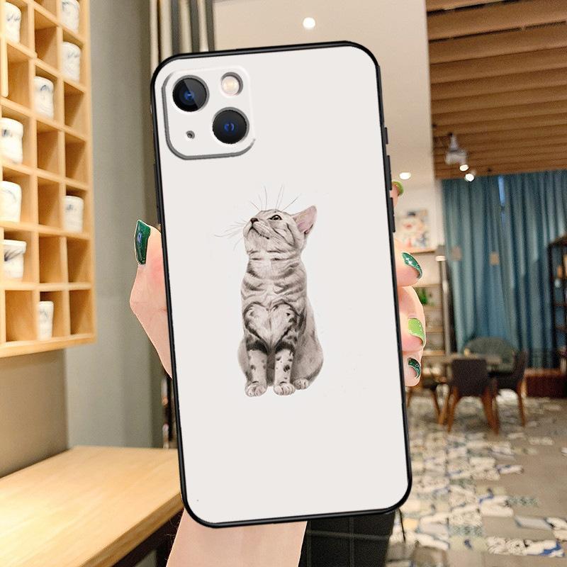 Applicable IPhone16 Mobile Phone Case New Couple Animal Cute Cat Mobile Phone Case Cat Phone Case