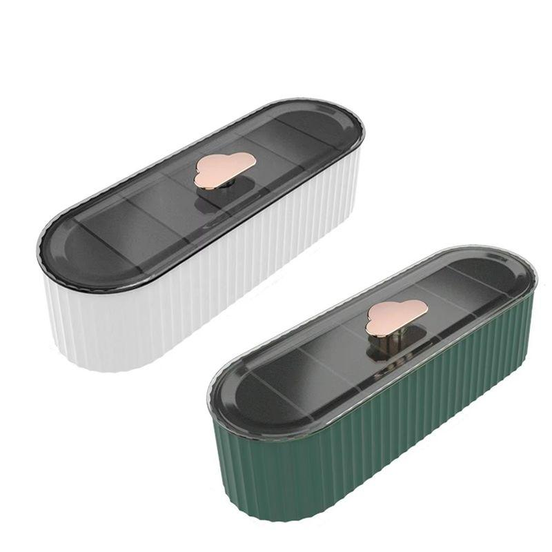 

Good-2Pcscable Organizer Box 7Compartment Electronics Management Organizer Large Capacity Electronic Accessories Storage Case
