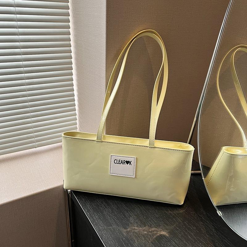 Summer New Commuter Texture Bag Women's Casual Wax Oil Shoulder Bag Underarm Temperament Handbag