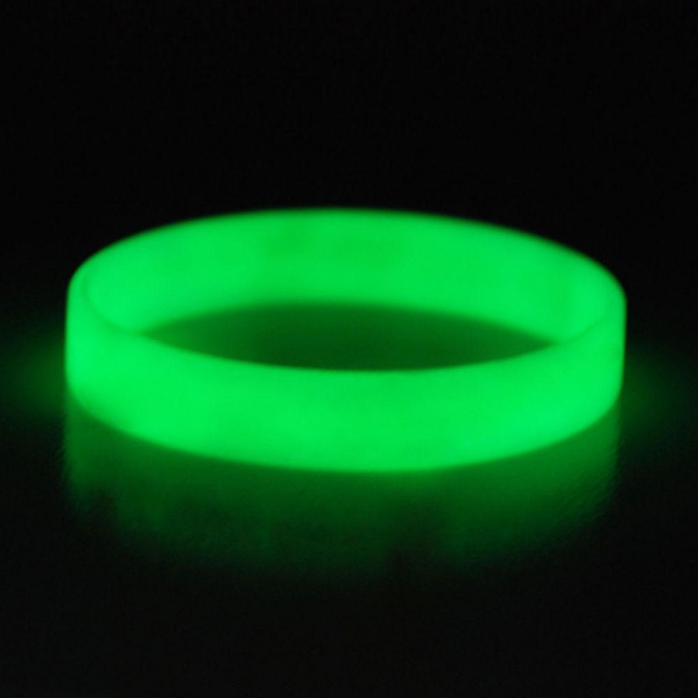 Silicone world 10pcs Silicone luminous bracelet sports bracelet wristband with adult glossy monochrome silicone bracelet
