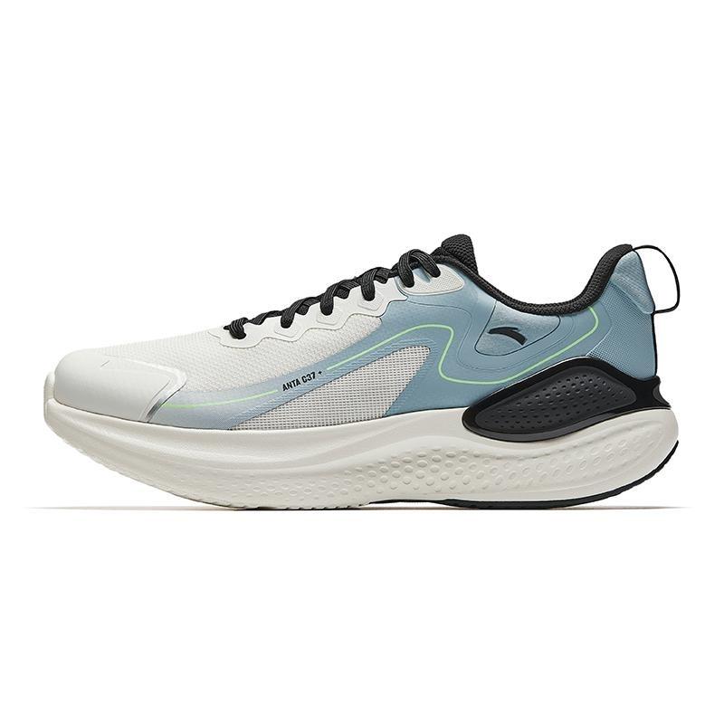 Anta men low-top cushioned casual running shoes ivory & light blue 912535537-10 39