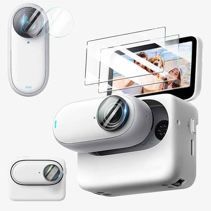 2-in-1/4-in-1 Screen  Lens Tempered Glass Film for Insta360 GO 3S/GO 3 - Scratch-resistant Wear-resistant HD Clear Film