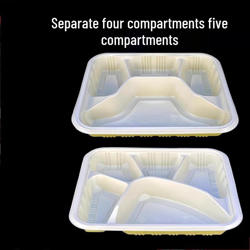 Disposable Five-Compartment Takeaway Meal Box
