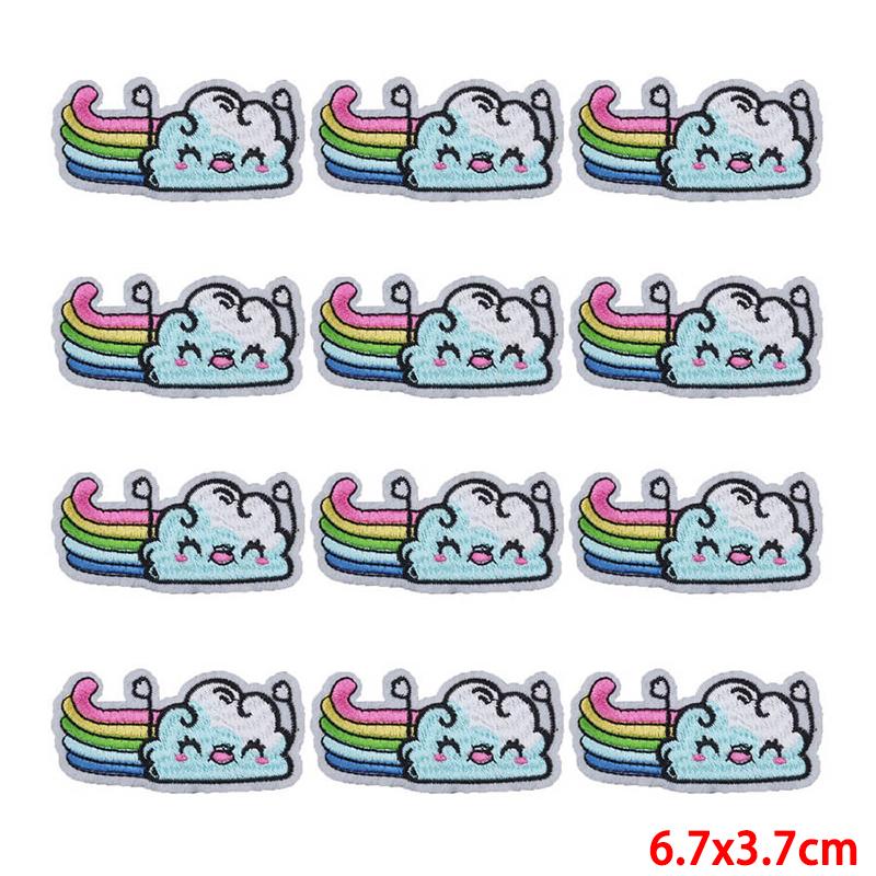 10 teile/los Großhandel Stickerei Patch Eisen Auf Patches Für Kleidung Patches Auf Kleidung Jacken Dekor Applikation Nähen Liefert