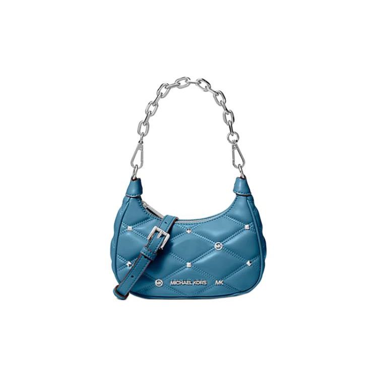 

Michael Kors Quilted Design Silver Hardware Accessory Polyurethane Blend Handheld Crossbody Shoulder Bag Women Bags Blue 35H3S4CC5UTEAL Basic Set (Bag+Dust Bag)