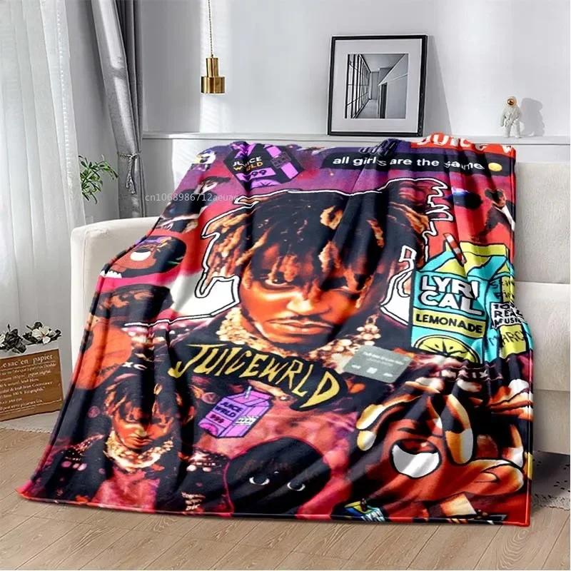 Album Rapper Juice Wrld 999 Blanket Poster Art Printed Flannel Blanket Soft Bedspread Sofa Warming Cover Gift for Music Fans