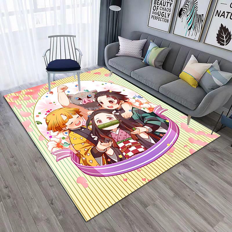Japanese Manga Artist Koyoharu Gotouge's Demon Slayer Carpets, Home Decor, Non-slip Door Mats, Hallway Seat Mats, Outdoor Picnic Mats, Rugs H29
