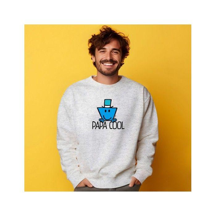 Monsieur Madame - Sweat homme "papa cool" Gris XS