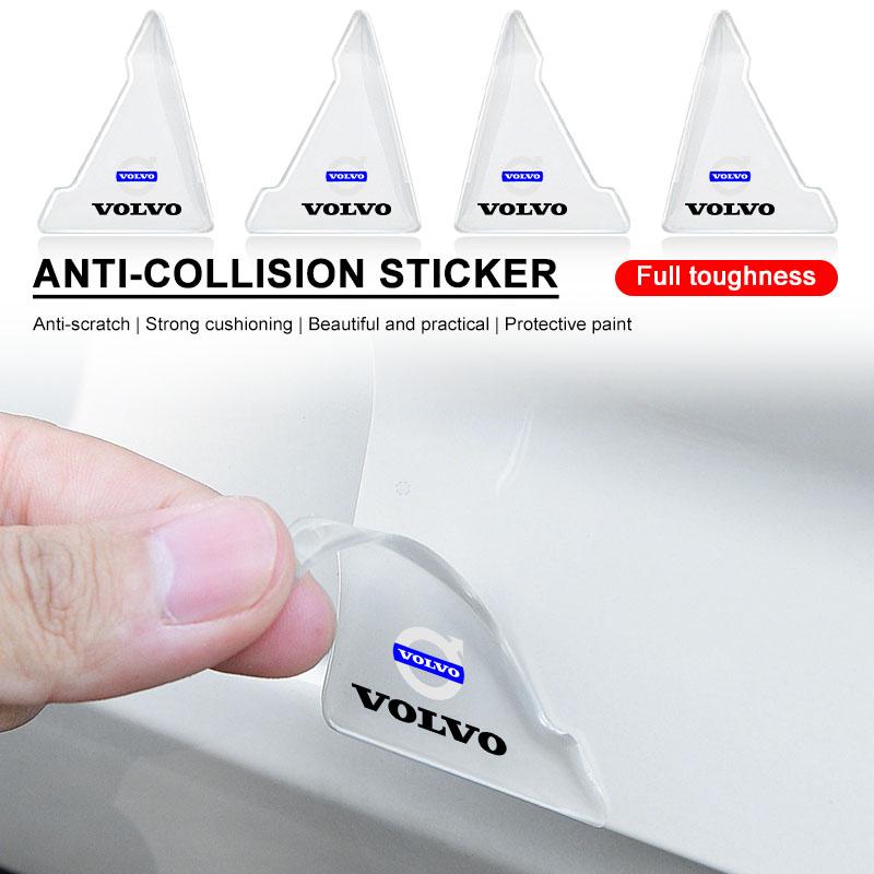 2pcs Silicone Car Door Corner Protector Anti-Collision Scratch Cover For Volvo 240 C70 S40 S50 S60 S70 S80 S90 V40 V50 V60 V90 XC40 XC60 XC90 Truck