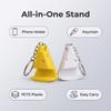 Cheese-Shaped Phone Stand With Keychain Desktop Ornament, Lightweight And Portable Phone Holder
