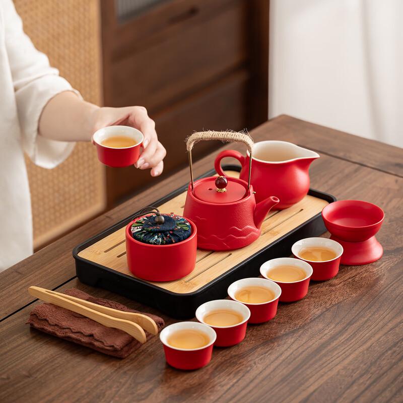 Black Pottery Gongfu Tea Set Gift Box