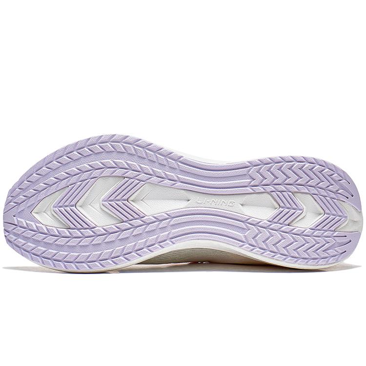 Li Ning Wuyue Cushioning Slip Resistant Abrasion Resistant Breathable Low top Casual Running Shoes Women's White Pink ARST004-1