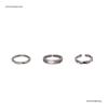 Women's Large Plain Band Ring for Thick Hands, Adjustable Opening