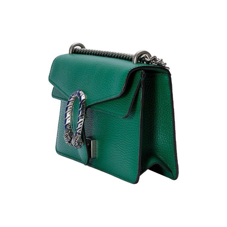 Gucci Dionysus Tiger Head Buckle Chain Leather Shoulder Bag Women Shoulder Bag Green 499623-0JNAN-3175