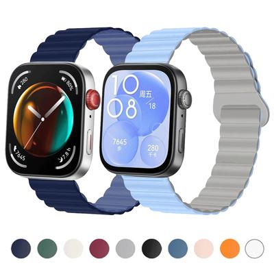 Silikon Sport Armband für Huawei Watch Fit 4 Fit 4Pro Fit 3 Magnetisches Schleifenarmband für Huawei Watch Fit3 Smartwatch Armband