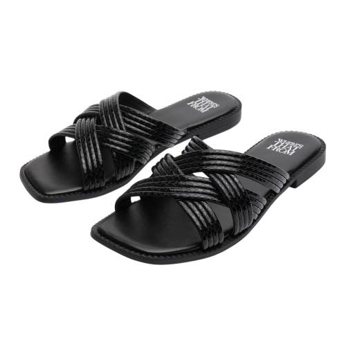 Where's That From Womens/Ladies Crete Snakeskin Sandals