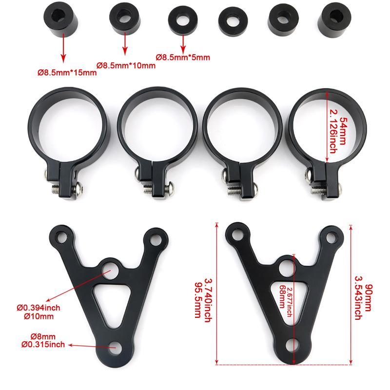 50mm 51mm 53mm 54mm 55mm 35mm 42mm Motorcycle Headlight Bracket Fork Tubes Fit For Yamaha Triumph Honda Kawasaki Suzuki Ducati