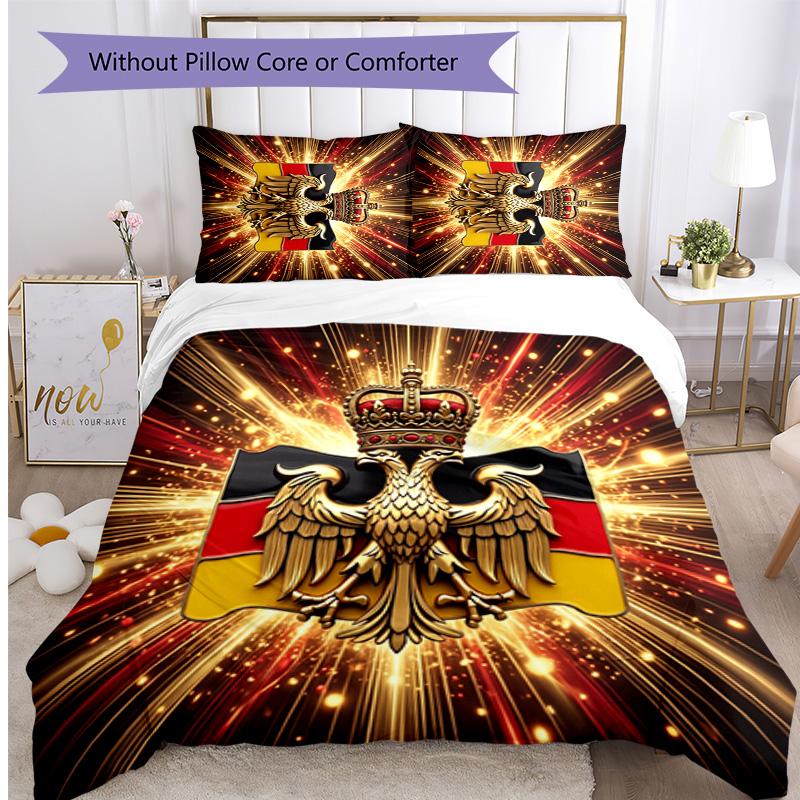 Belgium Football Printed Bedding 3 Piece Set Cozy Breathable Bed Cover Set As Housewarming Holiday Gift