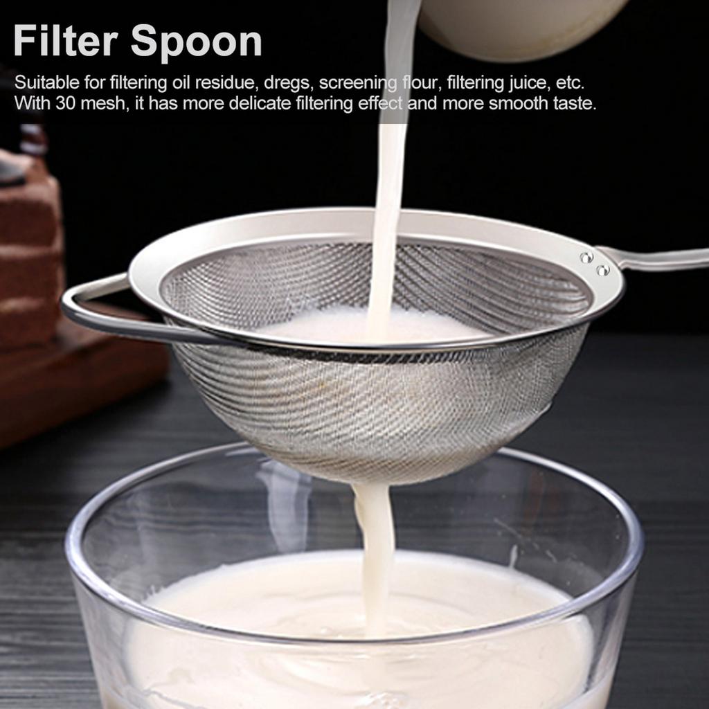 Stainless Steel Long Handle Filter Spoon Strainer Kitchen Utensil Cooking Strain Tool