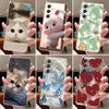 Für Samsung Galaxy S24 S24+ S24 Plus Hülle Samsung S24 Ultra Schalen Klare Silikon Weiche TPU Rückabdeckung Niedliche Hasen Katzen Handyhülle