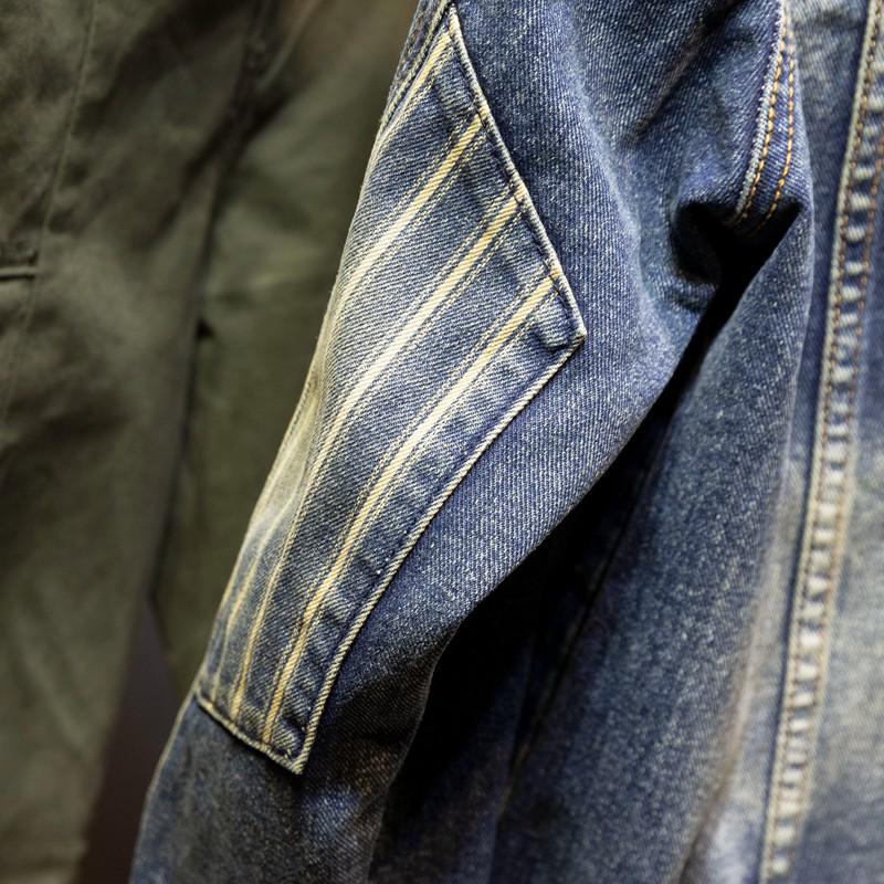 Men's Retro Dark Denim Jacket: Trendy European & American Street Style 