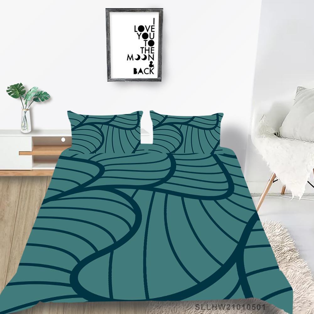 3D Bedding Set Microfiber Fabric Quilt Cover and Pillowcase 2 or 3 Pieces of Graphic Printing Full-size Washable and Comfortable Bedding