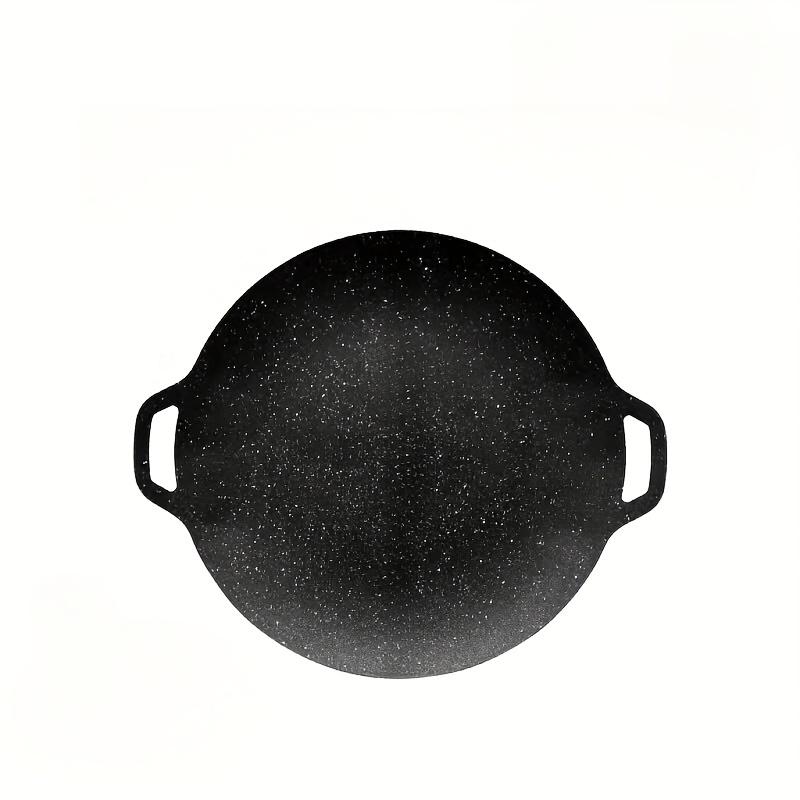 1pc Non-Stick Cast Iron Teppanyaki Grill & Frying Pan Portable Outdoor BBQ Grill Plate, Easy Clean for Camping, Picnics Backyard BBQ Outdoor Grilling