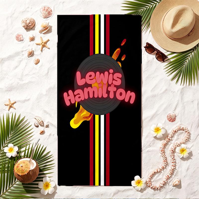 Lewis Hamilton Soft Beach Towel Stylish Beach Pool Towel for Summer Seaside Vacation Travel