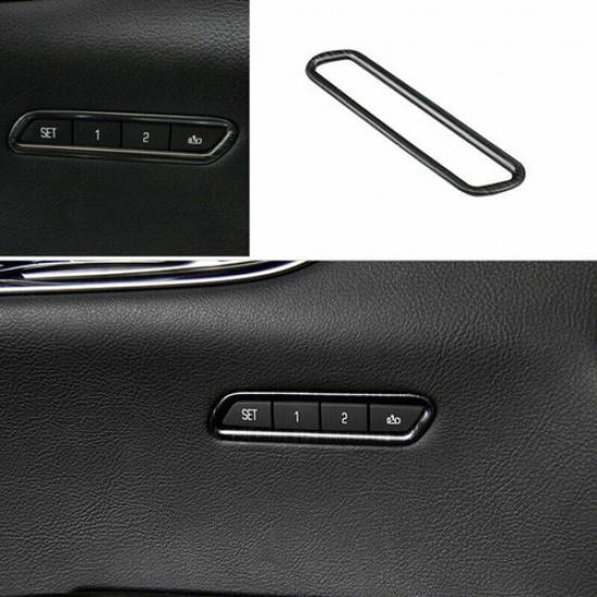 Fit For 2016- Cadillac XT5 Black Steel Seat Memory Switch Frame Cover Trim