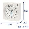 CASIO Alarm Clock Radio-Controlled Table White Analog Desktop Compact Light TQ-750J-7JF