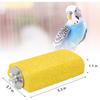 Hypeety Bird Parrot Calcium Teeth Mouth Molar Grinding Stone Hamster Grinding Stone Chew Toy Perch Jumping Stand for Parrot Budgies Chinchilla