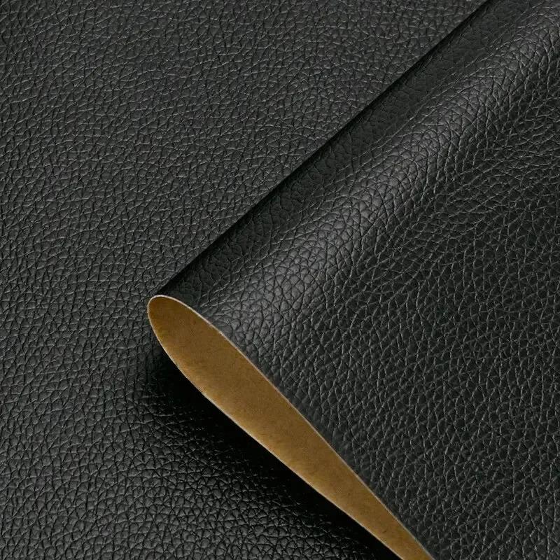100x137cm Thickened self-adhesive PU leather Patch Artificial Synthetic Leather Large Size Sofa seat Hole Repair Sofa Repairing 50x70cm чёрный