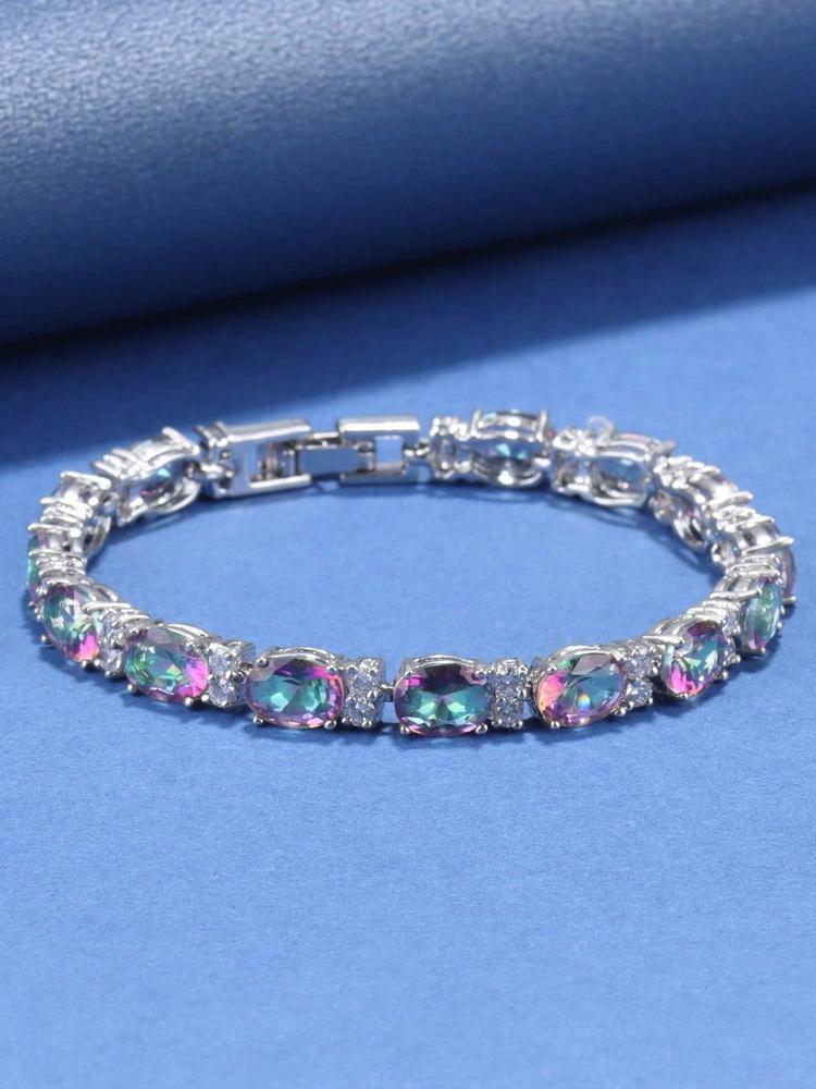 13-Colors   Luxury Bracelet Colorful Zircon Accessories Fine Jewelry For Woman Wedding-Party Gift