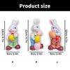 Easters Rabbit Sculpture Colorful Bunnies with Eggs Resins Figurine Statue Ornament for Home and Garden Decoration Gift