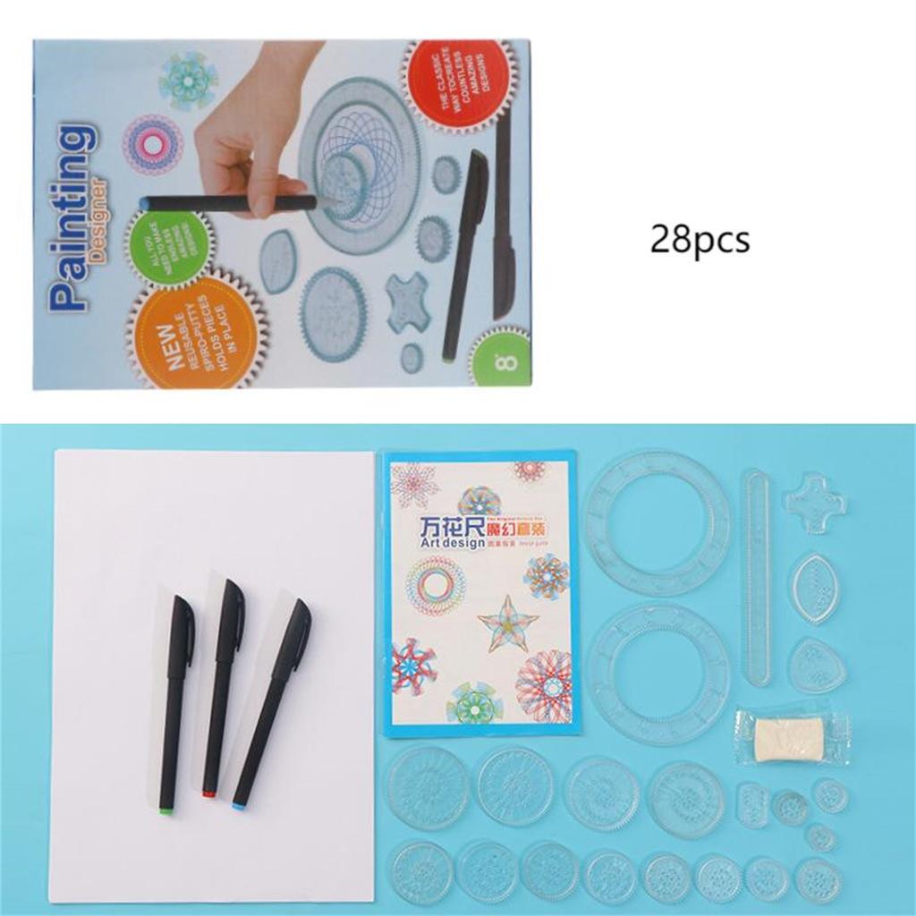 Funny  Drawing Toys Set  Education Geometric Ruler Toys Drawing Accessories Creative Educational Kids Toy 1ml