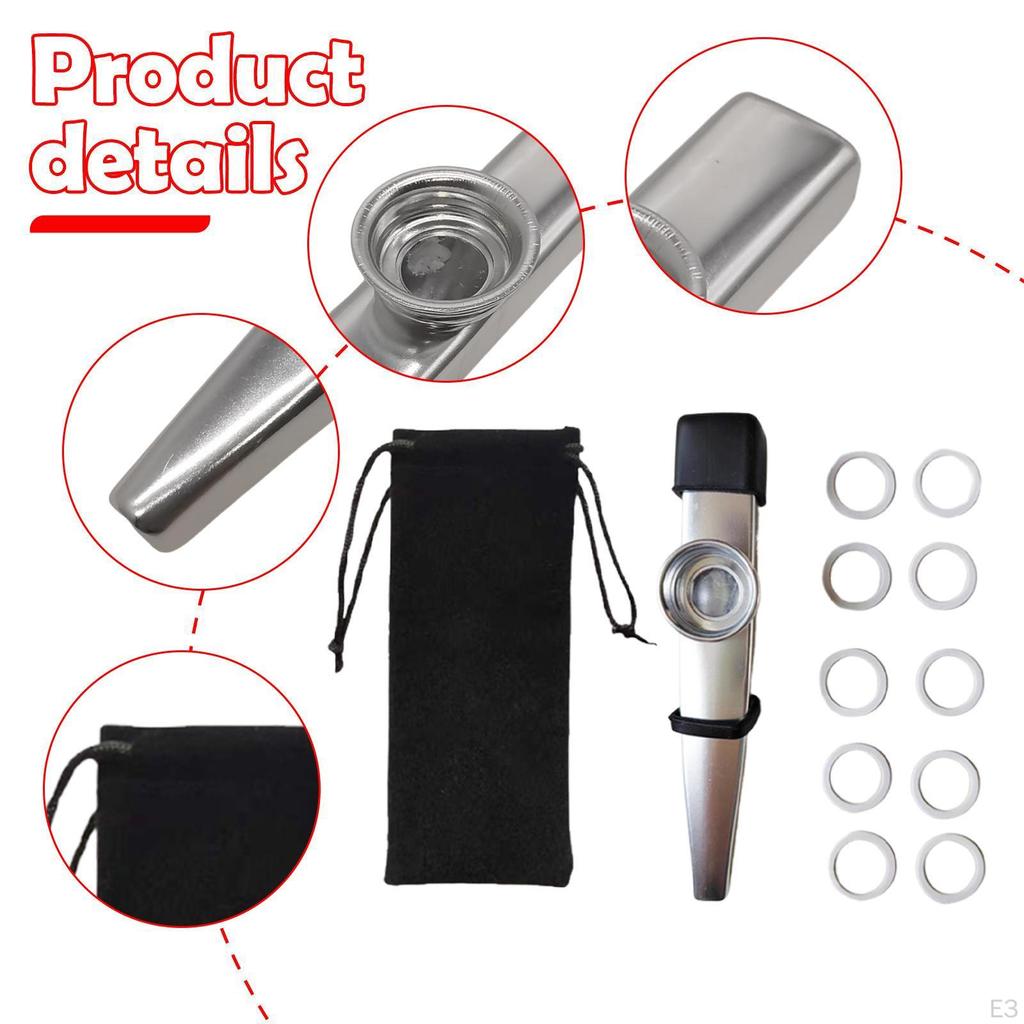 Kids Kazoo Flute Mouthpiece Dustcover Development Sense Diaphragms Musical Instrument