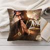 Cool T-Tupac 2Pac S-Shakur Cushion Cover Silky Short Plush Invisible Zipper Dustproof Sofa Pillow Case For Home Decor