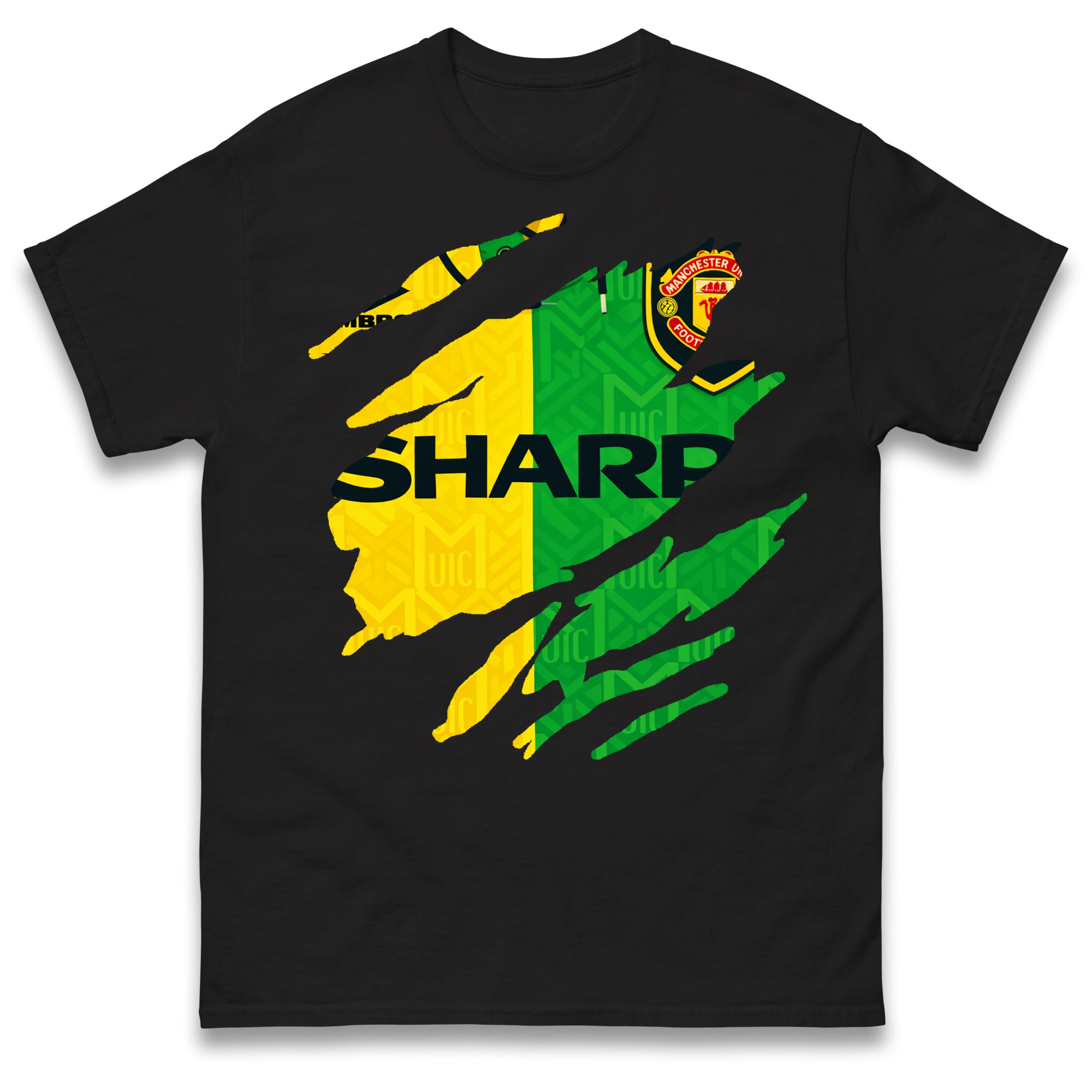 Retro Man United 1992 Torn Effect T Shirt Tshirt Mens Womens Unisex Tops Tees 4XL