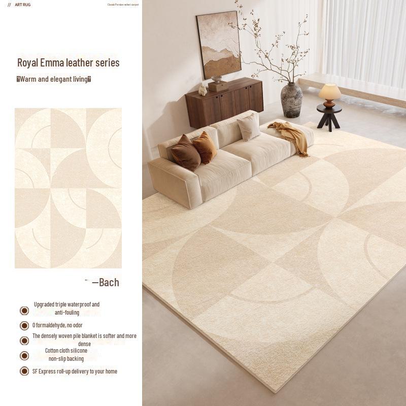 2025 Light Luxury High-End Cream Carpet for Living Room & Bedroom