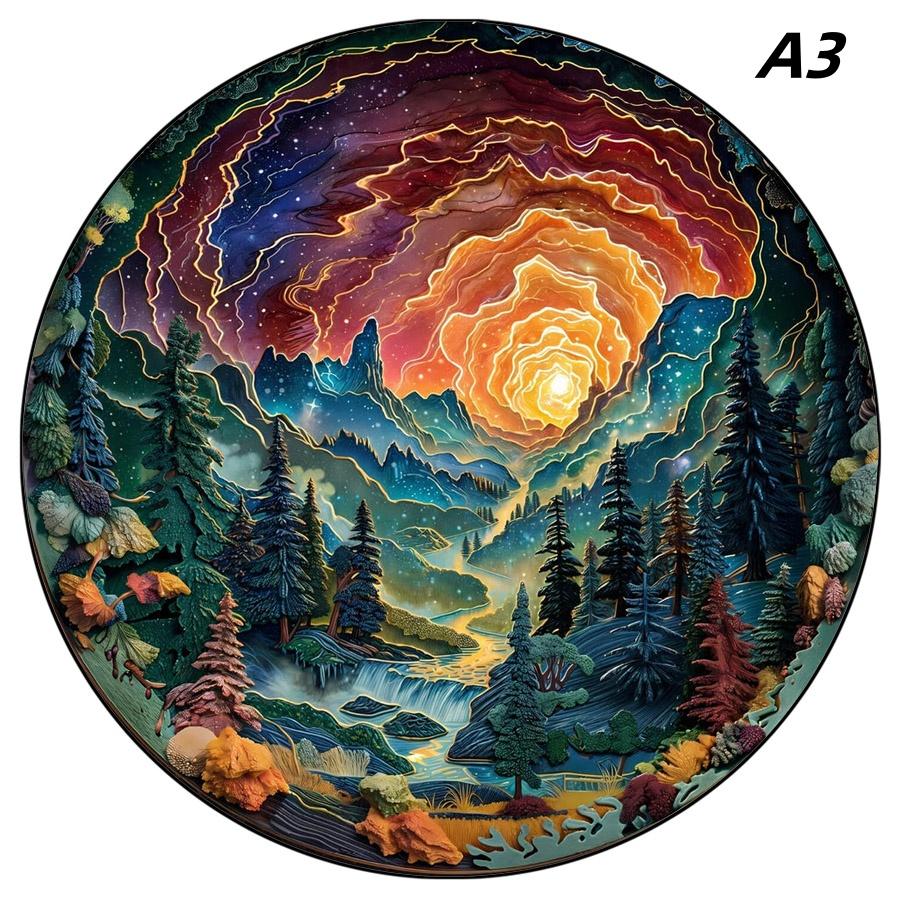 Wooden Puzzle Adult One-Of-A-Kind Shape Advanced Wolf Family Wooden Jigsaw Puzzle designed for Adult Activity Holiday Present Home Decor Children's