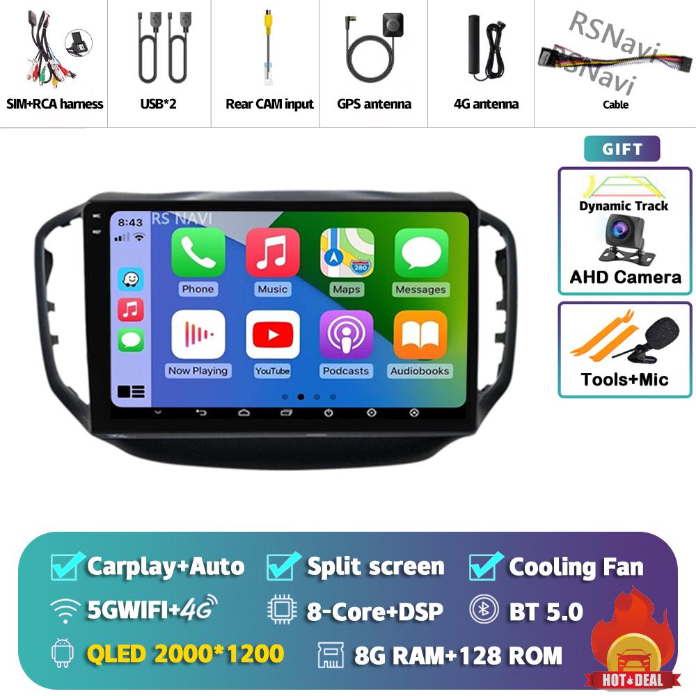 Android 14 Carplay Auto For Chery Tiggo 5 2014 - 2018 Car Radio Player Multimedia Stereo AI Voice 360 Camera Navigation Video BT