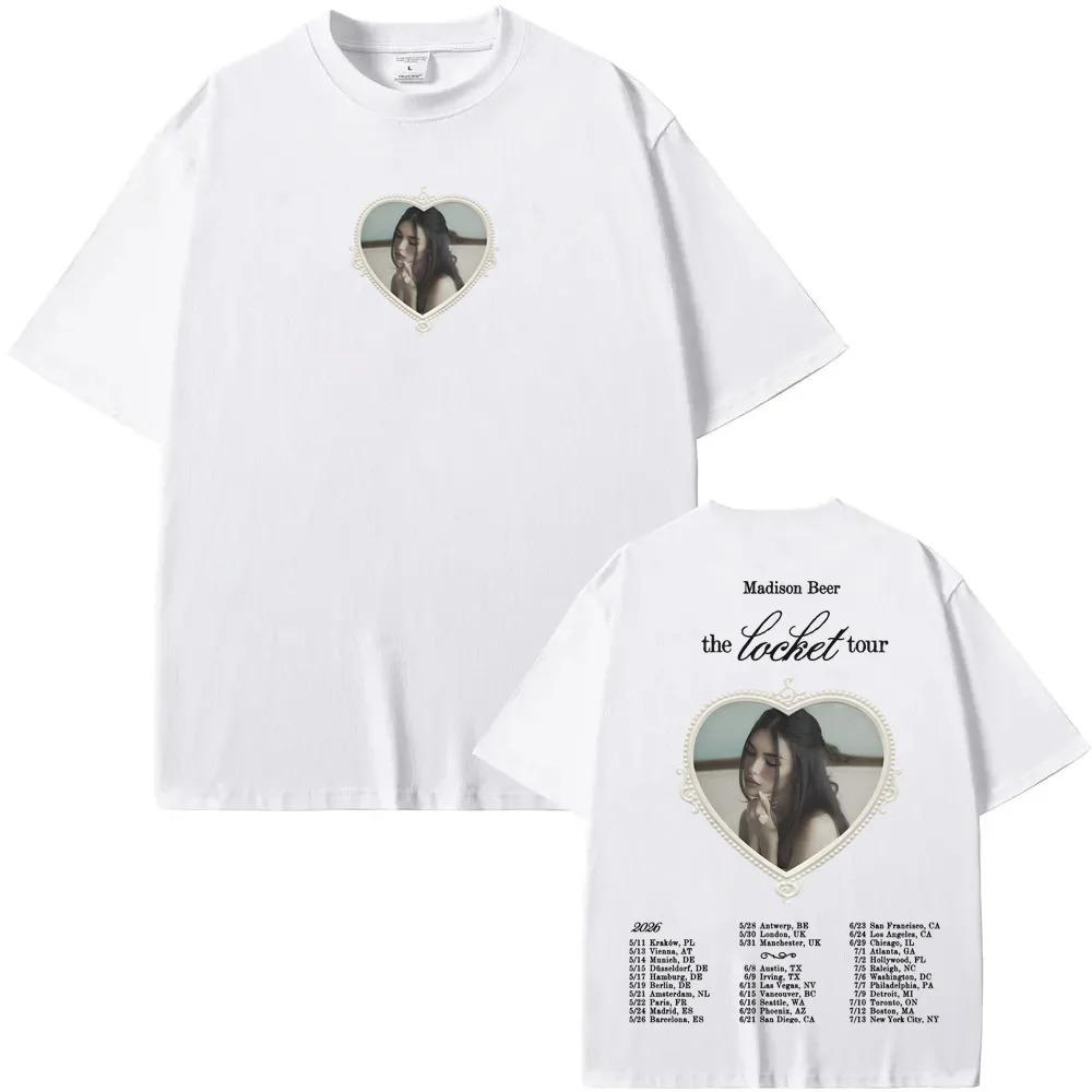 Madison Beer Tour 2026 Peripherals Graphic Print Tshirt Men Women Fashion Oneck Summer New Tee Oversize Hignstreet Casual Top