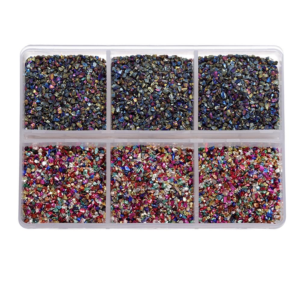 30g/Box Crushed Glass Stones Resin Filling Irregular Broken Stone for DIY Epoxy Resin Mold Crafts Nail Art Decoration Material