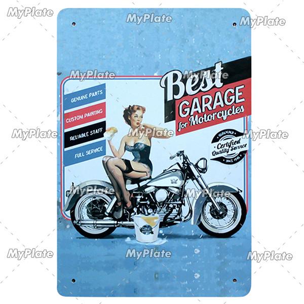 Garage Metal Sign Vintage Plaque OilGas Tin Sign Wall Decor For Man Cave Plate Crafts Art Poster Racing Car Custom