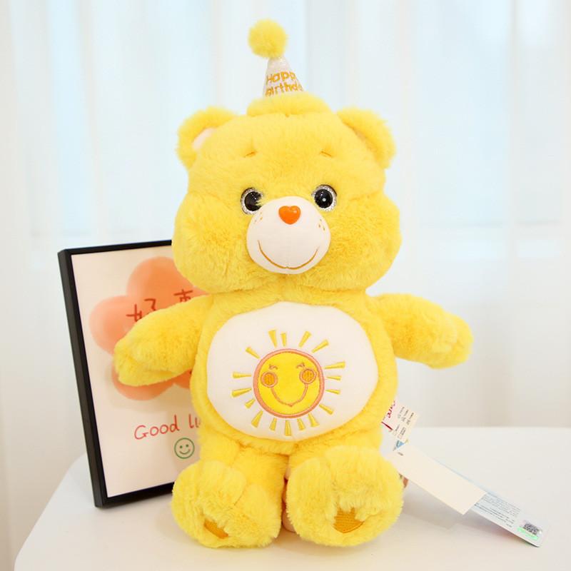 Carebears Rainbow Bear Plush Toy Adorable Soft Short Plush Cartoon Animal Doll 33cm Birthday Gift
