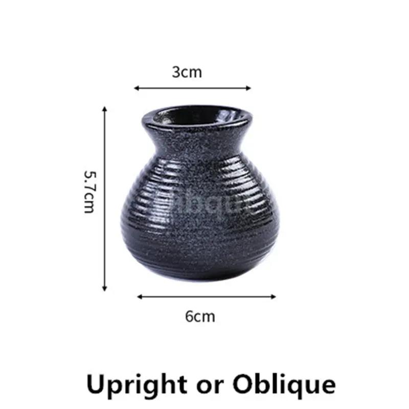 Sushi Shop Sashimi Plate Decoration Ceramic Small Bottle Dry Ice Japanese Kitchen Tableware Restaurant Toothpick Holder Storage