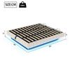 Cama Tapizada 180x200 cm, Estructura de Cama Flotante Hidráulica con Espacio de Almacenamiento, Cama Multifuncional sin Cabecero con Luz LED, Lino Beige