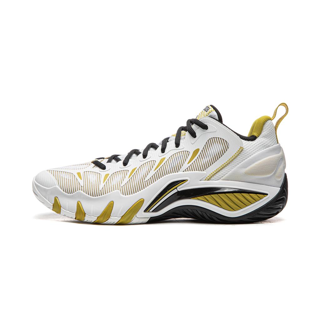 Li Ning Cushioning Abrasion Resistant Low top Basketball Shoes Men's Standard White ABFW011-2