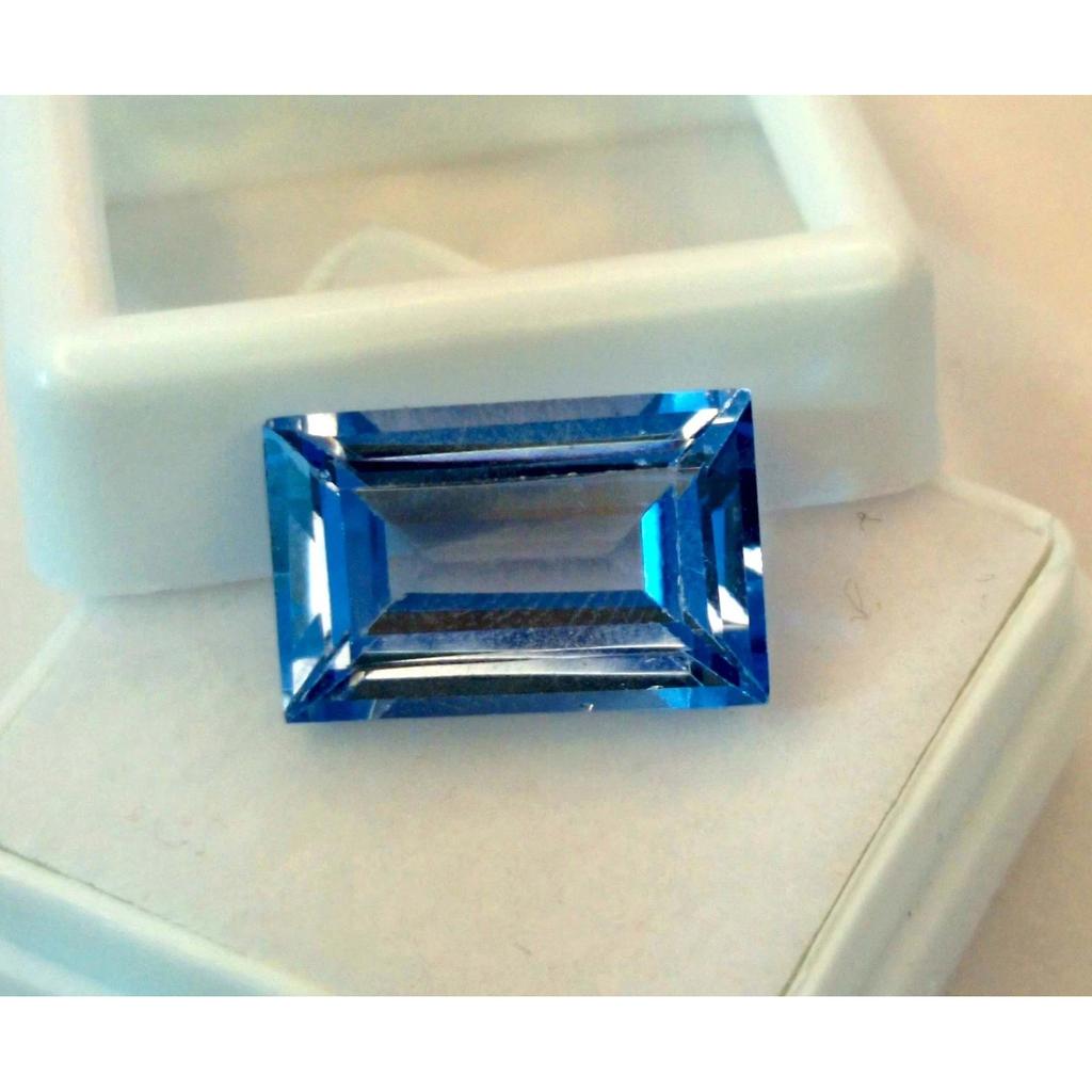 Fabulous Blue Aquamarine Natural Baguette Cut 8-10 Ct Certified Loose Gemstone
