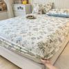 Small Fresh Floral Pattern,100% Cotton,Fitted Sheet With Deep Pocket 160x200,No Pillowcase,Soft Breathable,133x72 Fabric